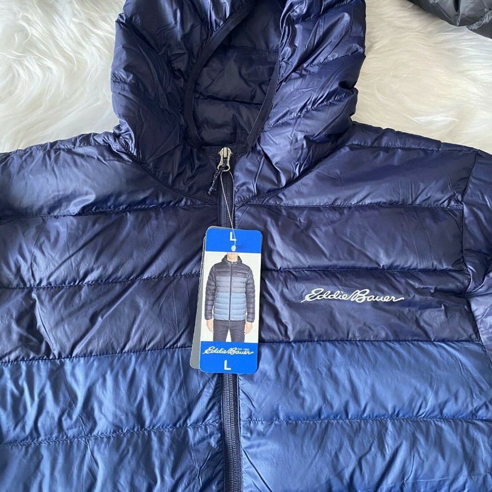 NEW!!! Eddie Bauer Men's Cirruslite Hooded 650 Fill Down Jacket - Picture 5 of 12